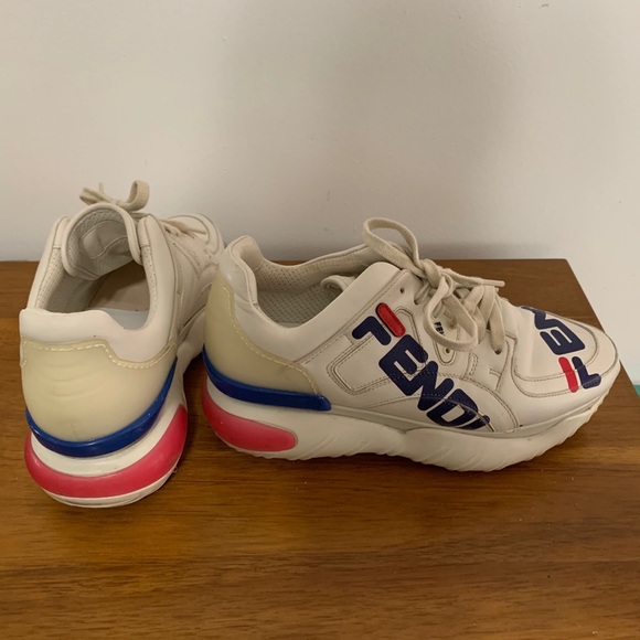 AUTH Fendi x FILA Mania Logo Sneakers - Picture 3 of 5